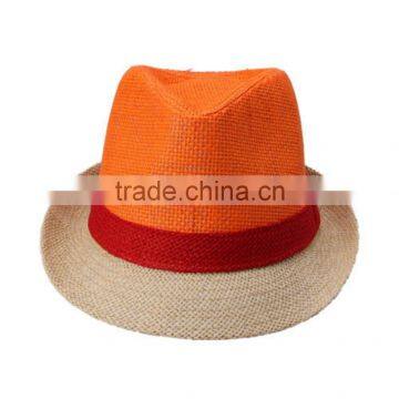 Candy Color Fedora Trilby Hiking Cap Summer Beach Sun Straw Panama Hat