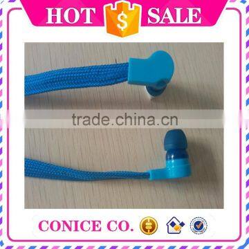 2015 Most Stylish Top Quality Stereo Sound Shoelace Earphone for Wholesale photo-4