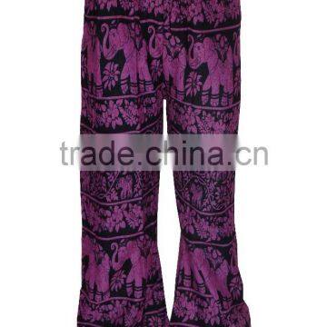 2017 Indian Purple And Black Elephant Print Palazzo