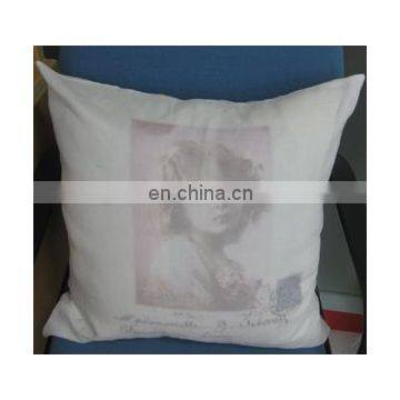 100% pure linen cushion cover with printing