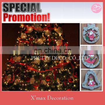 Sliver Glitter Santa clause shaped christmas tree decoration