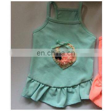 Cotton Dog Dress Strawberry Print Teddy Costume Summer Adorable Pet Clothes Cat Lady Skirt With Shoulder-straps photo-6