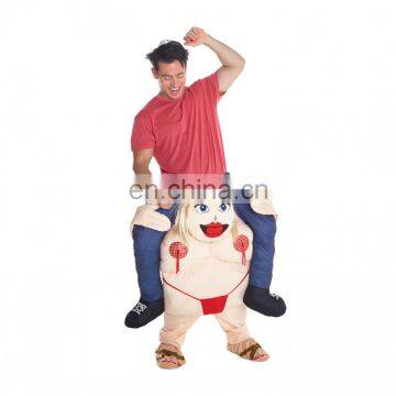 Funny Halloween Carnival Party Piggyback Ride On Stripper Costume