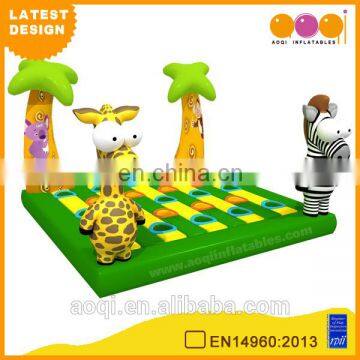 2015 AOQI latest design safari mole attack outdoor inflatable interactive sports game for children for sale