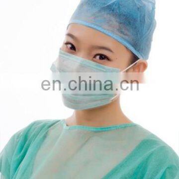 Surgeon dustproof PP 2 ply 3 ply face mask with earloop