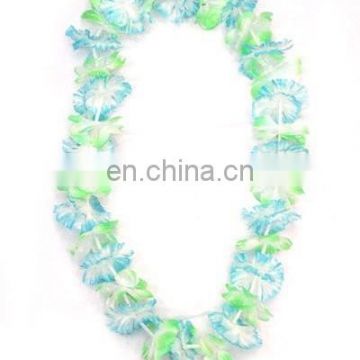 Carnival party blue hawaii flower necklace lei HAI-0004