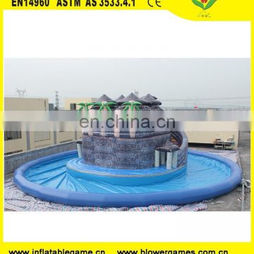 Giant inflatable bouncy castle slides combo water part pool house