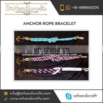 Fancy Colorful Attractive Anchor Rope Bracelet