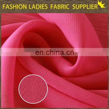 Shaoxing textile combed yarn light chffon 100% poly chiffon fabric