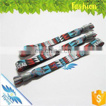 Personalized Cheap Woven Fabric Bracelets Custom ID Wristbands Eco-Friendly
