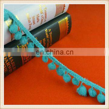 High quality indian colorful pom pom trim for dress T-shirt skirts decoration on sale