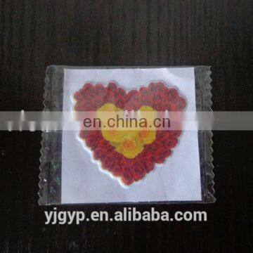 promotional customized heart shape puffy stickers