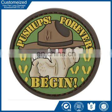 Wholesale customized embossed military rubber patch