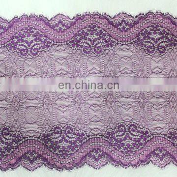 Sale lace embroidery stretch lace fabric trim elastic lace