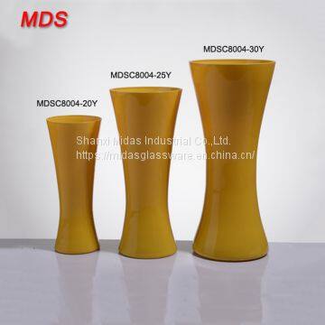 Modern Collectable Yellow Glass Flower Vase Manufacturers photo-2