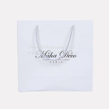 Custom cheap white gift luxury gift paper bag