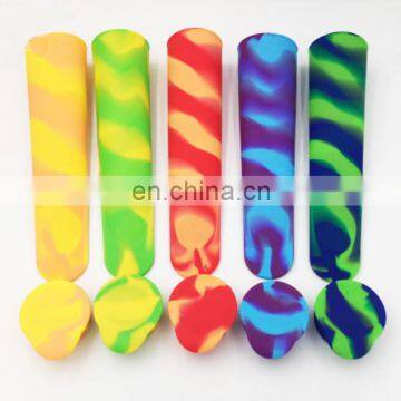 Silicone hand held ice mold for popsicle and ice cream