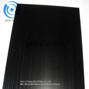 304 Dark Hairline Stainless Steel Sheet, Extra Black Finish Stainless Steel Plate