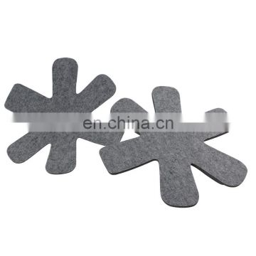 custom shape printable heat- resistant felt pan and pot protectors for kitchenware