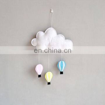Baby Nursery Mobiles Felt Moon and Clouds photo-2