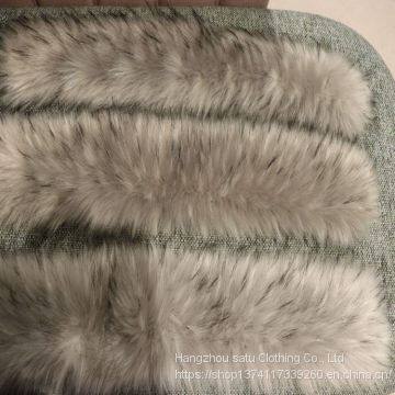 Fur Artificial Fur Fox Raccoon Dog Collar Dyeing Raccoon Dog Collar Cap Strip photo-2