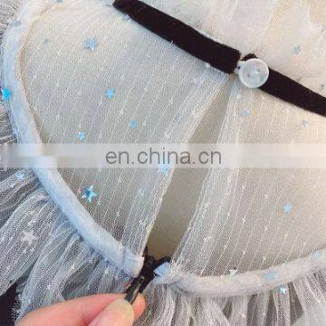 Girls' Long-sleeved Dress 2020 Autumn New Girl Middle-aged Children's Mesh Bow Black Princess Dress