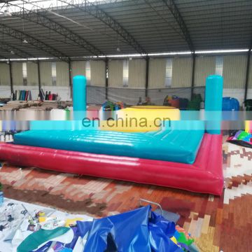 Outdoor movable inflatable volleyball court with jump trampoline for adults