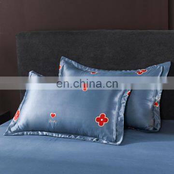 2020 Summer New Arrival Washed Silk Polyester Cooling Touch Reactive Printing Full Size Bed Linen Comforter Summer Bedding Set photo-4