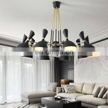 Светильник для потолка отеля и ресторана, черный металлический светильник в стиле «паук», современный потолочный светильник photo-5