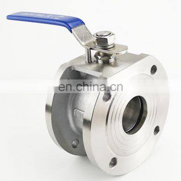 Stainless steel Thin Type  Wafer Ball Valve With Handle