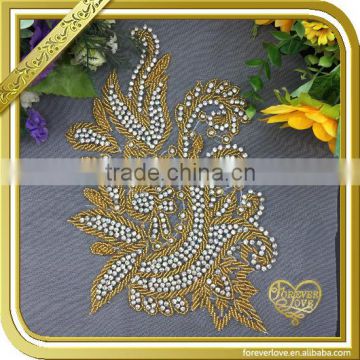 Fashion Colored Rhinestone Patch Large Beaded Appliques FHA-022