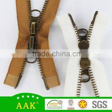 Free sample products #5 antique copper two way zipper