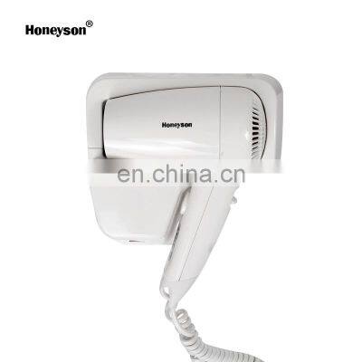 Honeyson Hotel Professional Wall Mounted Classic White Plastic Hair Dryer photo-2