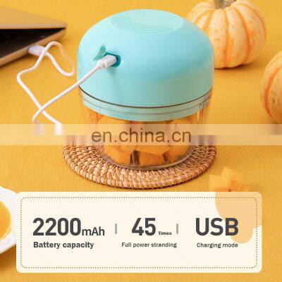 Factory Wholesale 45W 300ML Rechargeable Portable Food Chopper Electric Mini Garlic Food Chopper photo-4