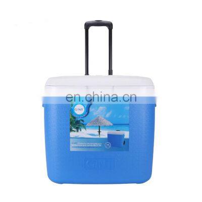 hiking plastic hot sale factory wholesale fishing ice chest cooler box with wheels