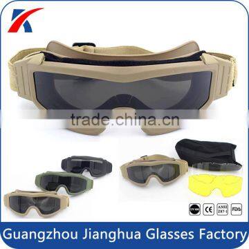 Comfortable Wearing Adjutable Strap Bulletproof Tactical Airsoft Wargame Goggles