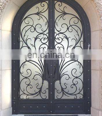 48 Inches Exterior Front Wrought Iron Main Front Door Design With Opening Window photo-5
