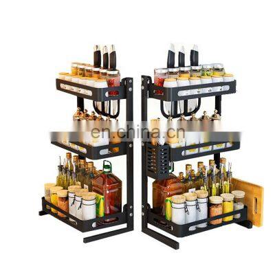 Stainless Steel Kitchen Storage Shelf Spice Rack Seasoning Rack Wire Shelf 3-Tier Kitchen Storage holder Rack