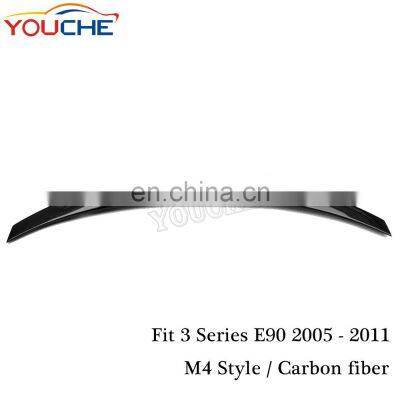 Carbon Fiber M4 Style Rear Trunk Spoiler for BMW E90 & E90 M3 Sedan 318i 320i 325i 330i 2005 - 2011 photo-3
