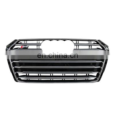 Front Bumper grill for Audi A4 B9 car accessories for Audi S4 automotive chrome black silver grille for Audi 2017-2019