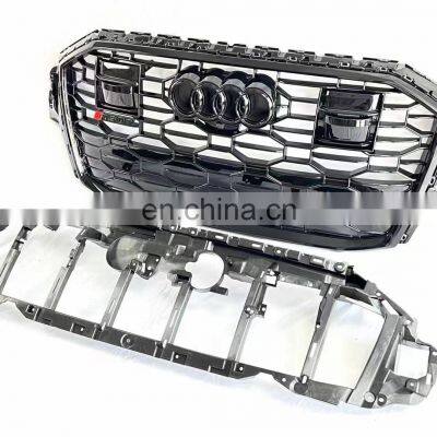 Newest For Audi RSQ7 Front Grille ABS Bumper Grille to Audi Q7/SQ7 2020 2021 2022 Galvanizing Grille With ACC Hole photo-3