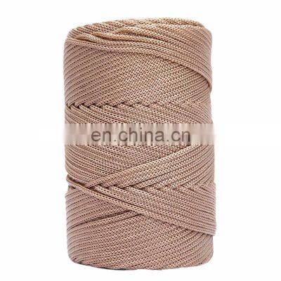 3mm Thickness Ice Silk Hat Thread Raffia Crochet Thread Textile Crochet 10s Ice Silk Thread Polypropylene Yarn for Hand Crochet photo-5