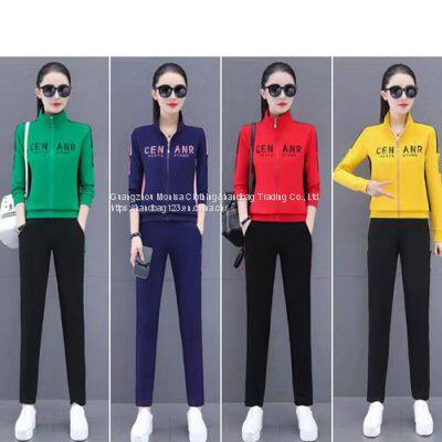 Casual Sports Suits Women's 2022 Autumn New Fashion Spring And Autumn Two-Piece Suit