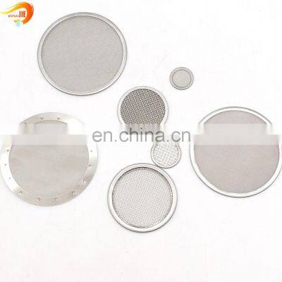 Customized Stainless Steel Round Metal Rimmed Filter Disc