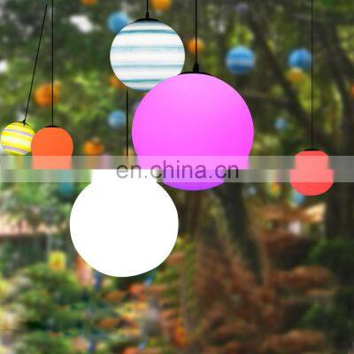 Outdoor Holiday Lighting Hanging Solar battery outdoor garden restaurant led hanging pendant chandelier ball globe light lamp