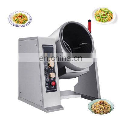 Gas Heat Automatic Mixer Machine Smart Cooker Cuisine Auto Fry Wok Drum Cook Robot With Touch Screen