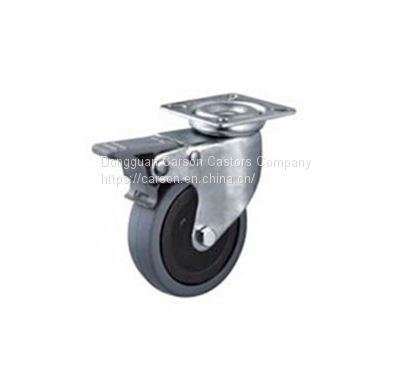 Top Plate Rubber Swivel Casters (62kg)