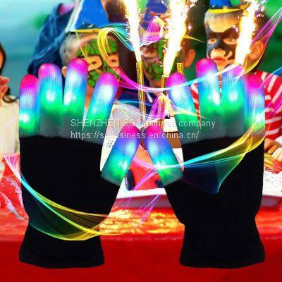 The Noodley Pink Light Up LED Gloves for Kids, Girls and Boys Glowing Flashing Orange, Pink, and Blue Easter Toy photo-3