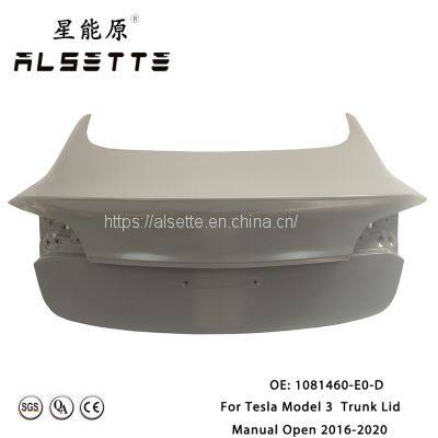 Alsette OEM Style Trunk Lid AS-MD3-1001 for Tesla Model 3 2016-2021 OE: 1081460-E0-D