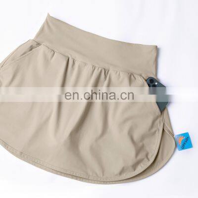 High Stretch Women Cool Fabric Anti UV Sun Proof UPF 50+ Tennis Golf Mini Skirt 2 In 1 High Waist Pocket Gym Yoga Fitness Wear photo-4